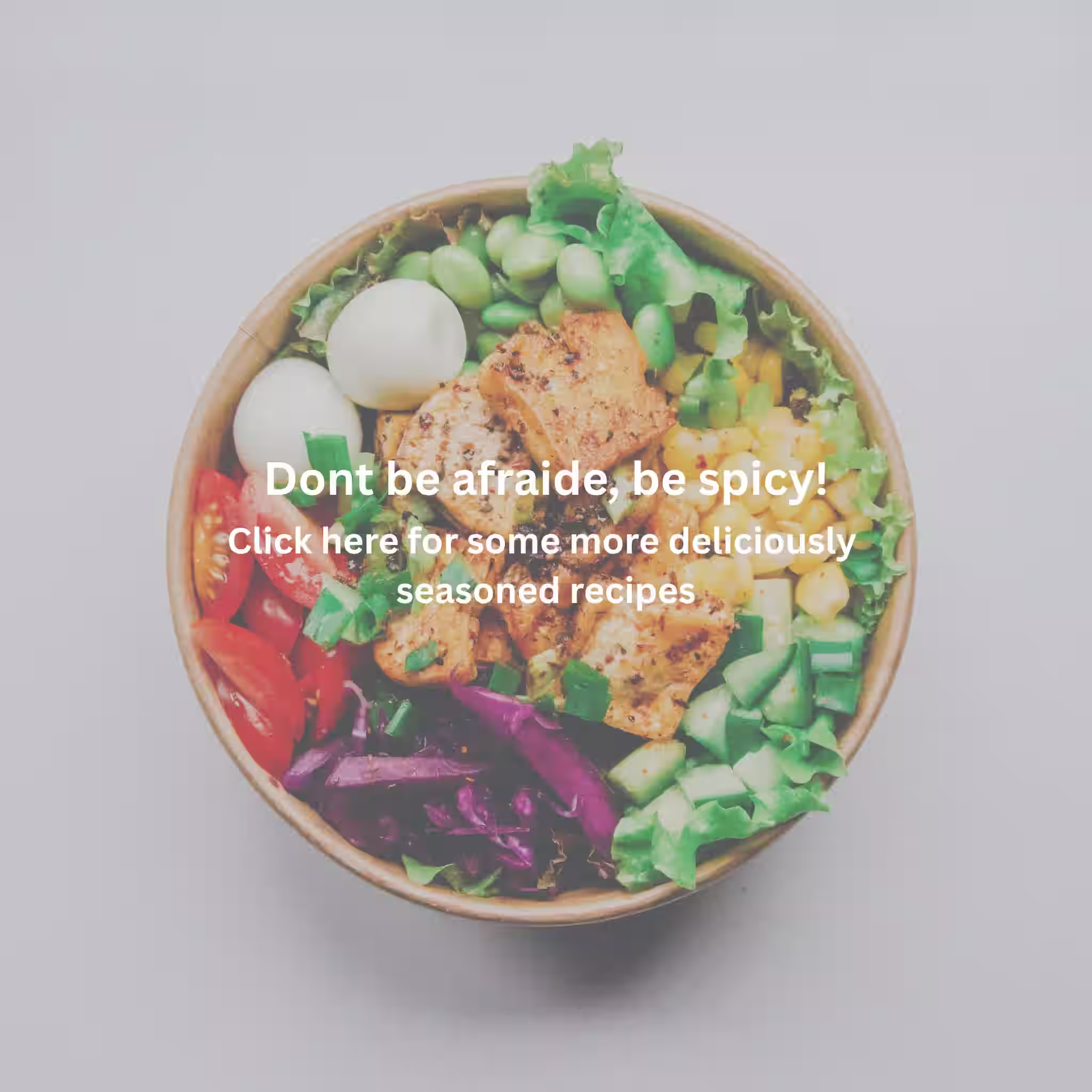 Bowl of mixed foods sitting on tabel view from above